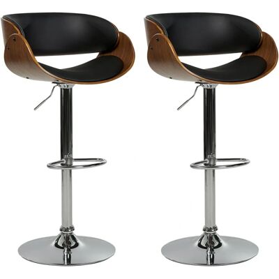 Beliani Baku Swivel Bar Stools - Synthetic Leather, Adjustable Height, 360° Rotating Beliani Baku Swivel Bar Stools - Synthetic Leather, Adjustable Height, 360° Rotating