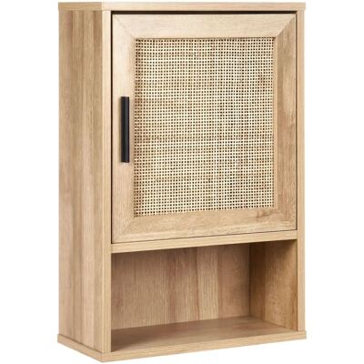 Beliani Rosell Armoire Murale Bois Clair - Style Bohème Rattan - Publicité Beliani Rosell Armoire Murale Bois Clair - Style Bohème Rattan - Publicité