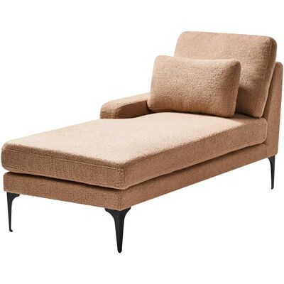 Beliani Ewron Sillón Derecho Beige de Bouclé Beliani Ewron Sillón Derecho Beige de Bouclé