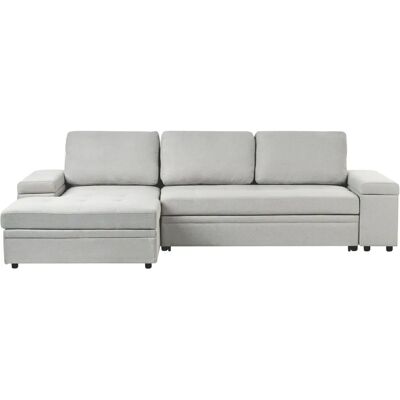 Beliani Sofá Cama Hrisey - 3 Plazas, Gris Claro, Derecha Beliani Sofá Cama Hrisey - 3 Plazas, Gris Claro, Derecha