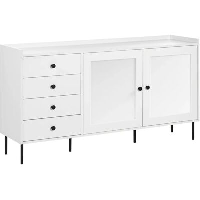 Beliani Alcove Skandinaavinen Credenza - Valkoinen, 4 laatikkoa & ovet Beliani Alcove Skandinaavinen Credenza - Valkoinen, 4 laatikkoa & ovet