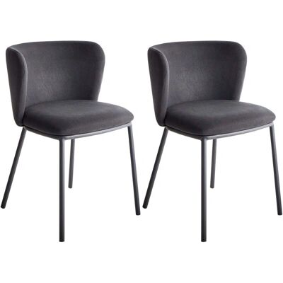 Beliani - Modèle Mina - Ensemble de 2 Chaises de Salle à Manger Modernes Noires - Publicité Beliani - Modèle Mina - Ensemble de 2 Chaises de Salle à Manger Modernes Noires - Publicité
