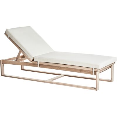 Fauteuil d'extérieur en bois d'acacia clair Beliani Azzanello - Publicité Fauteuil d'extérieur en bois d'acacia clair Beliani Azzanello - Publicité