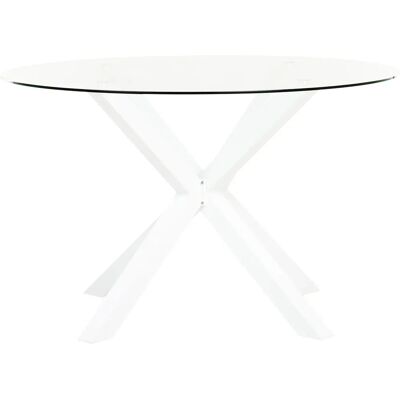 BELIANI Table de jardin Maletto en aluminium blanc - Table de jardin - Publicité BELIANI Table de jardin Maletto en aluminium blanc - Table de jardin - Publicité