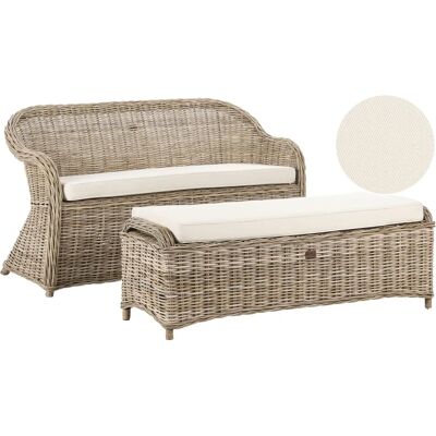 Beliani Modèle - Ensemble Canapé Boho pour Jardin - Mobilier de Jardin - Publicité Beliani Modèle - Ensemble Canapé Boho pour Jardin - Mobilier de Jardin - Publicité