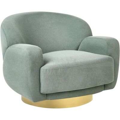 Fauteuil BELIANI Lejre en polyester vert - Glamour - Publicité Fauteuil BELIANI Lejre en polyester vert - Glamour - Publicité