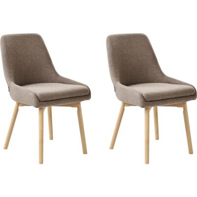 Chaises de salle à manger en polyester marron Beliani Melfort ii - Ensemble de 2 - Publicité Chaises de salle à manger en polyester marron Beliani Melfort ii - Ensemble de 2 - Publicité
