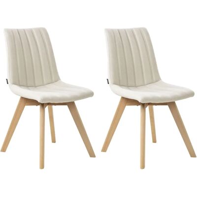 Chaises de salle à manger Beliani Calgary II en polyester blanc - Ensemble de 2 - Publicité Chaises de salle à manger Beliani Calgary II en polyester blanc - Ensemble de 2 - Publicité
