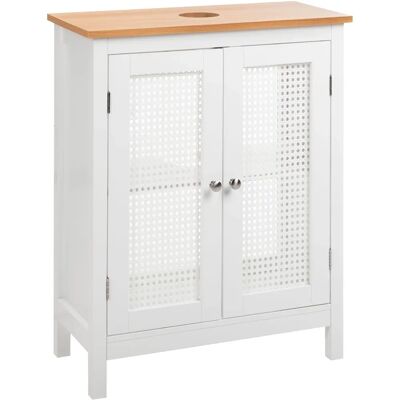Armoire de bain blanc Alamos Beliani - 60x75 cm Style scandinave moderne - Publicité Armoire de bain blanc Alamos Beliani - 60x75 cm Style scandinave moderne - Publicité