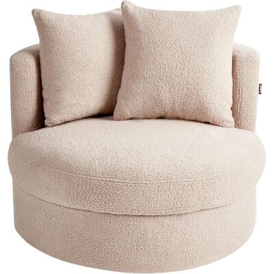 Fauteuil Dalby Beige Moderne Pivotant - Fauteuil - Publicité Fauteuil Dalby Beige Moderne Pivotant - Fauteuil - Publicité