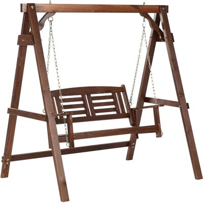 Beliani Nerito Balancelle de jardin en bois rustique - Balancelle - Publicité Beliani Nerito Balancelle de jardin en bois rustique - Balancelle - Publicité