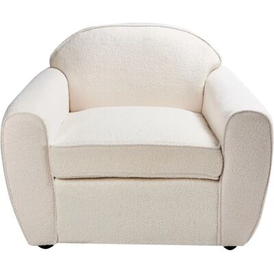 Fauteuil Moderne Beliani Ellede - Tissu Bouclé, Bois d'Eucalyptus, Beige Clair - Publicité Fauteuil Moderne Beliani Ellede - Tissu Bouclé, Bois d'Eucalyptus, Beige Clair - Publicité