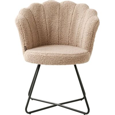 Fauteuil Lovelock Beige en forme de coquillage - Fauteuil - Publicité Fauteuil Lovelock Beige en forme de coquillage - Fauteuil - Publicité