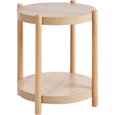 Beliani - Table basse ronde design scandinave MDF - Bois clair - Publicité Beliani - Table basse ronde design scandinave MDF - Bois clair - Publicité