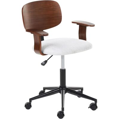 Chaise de bureau Beliani Gunnison - Pivotante réglable en tissu et bois - Publicité Chaise de bureau Beliani Gunnison - Pivotante réglable en tissu et bois - Publicité