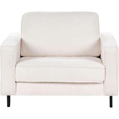 Fauteuil Beliani Savalen Bouclé Blanc - Style Moderne Minimaliste - Publicité Fauteuil Beliani Savalen Bouclé Blanc - Style Moderne Minimaliste - Publicité