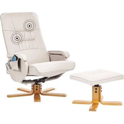 Sillón reclinable Beige Relaxpro de Piel Sintética - Sillón Relax Sillón reclinable Beige Relaxpro de Piel Sintética - Sillón Relax