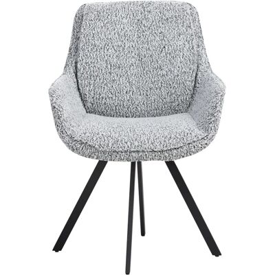 Beliani - Chaise de salle à manger pivotante Bouclé noir/blanc Marcellus - Publicité Beliani - Chaise de salle à manger pivotante Bouclé noir/blanc Marcellus - Publicité
