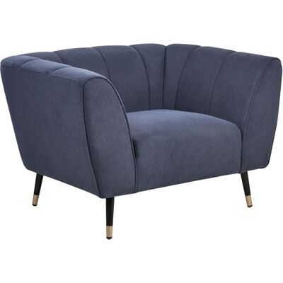 Beliani Orsta Tummansininen Polyester Moderni Nojatuoli - Sillón Beliani Orsta Tummansininen Polyester Moderni Nojatuoli - Sillón