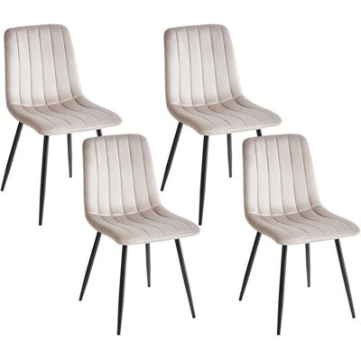 Beliani Ensemble de 4 Chaises Scandinaves Modernes - Chaises de Salle à Manger - Publicité Beliani Ensemble de 4 Chaises Scandinaves Modernes - Chaises de Salle à Manger - Publicité