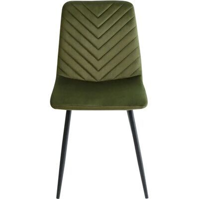 Chaise de salle à manger en velours vert olive Beliani - Publicité Chaise de salle à manger en velours vert olive Beliani - Publicité