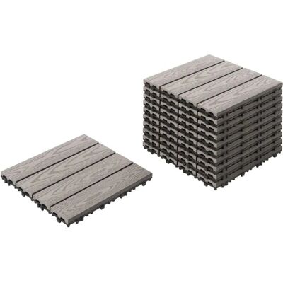 Beliani - Suelo de exterior gris WPC - Pavimento exterior Beliani - Suelo de exterior gris WPC - Pavimento exterior