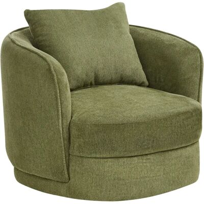 Sillón Retro Glam Beliani - Poliéster Resistente al Agua, Verde Sillón Retro Glam Beliani - Poliéster Resistente al Agua, Verde