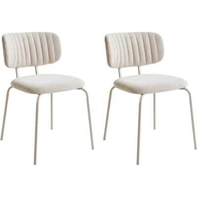 Chaises de salle à manger beiges modernes Beliani - Ensemble élégant - Publicité Chaises de salle à manger beiges modernes Beliani - Ensemble élégant - Publicité