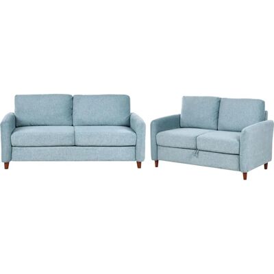 Conjunto de Sofás Moderno Azul Mare de Beliani - Sofá Conjunto Conjunto de Sofás Moderno Azul Mare de Beliani - Sofá Conjunto