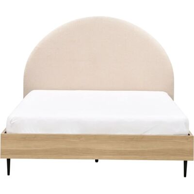 Beliani Millay Beige Modern Bed - 140x200 cm Beliani Millay Beige Modern Bed - 140x200 cm