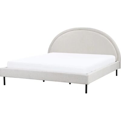 BELIANI Margut Sänky - Headboard, Polyester, 180x200 cm, Vaaleanharmaa BELIANI Margut Sänky - Headboard, Polyester, 180x200 cm, Vaaleanharmaa