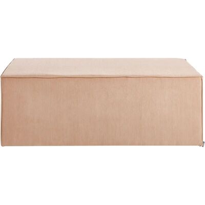 Pouf rectangular de terciopelo beige Vinita - Beliani Pouf rectangular de terciopelo beige Vinita - Beliani
