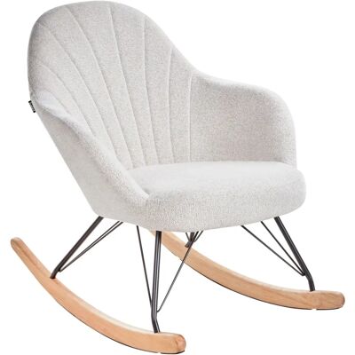 Chaise berçante moderne Beliani Skale blanc crème - Publicité Chaise berçante moderne Beliani Skale blanc crème - Publicité