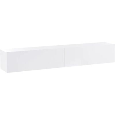 Beliani Seinään Asennettava TV-kaappi - Valkoinen 180x32x30 Beliani Seinään Asennettava TV-kaappi - Valkoinen 180x32x30