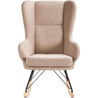 Beliani - Modèle Luoma - Dossier Haut - Fauteuil à Balancer - Publicité Beliani - Modèle Luoma - Dossier Haut - Fauteuil à Balancer - Publicité