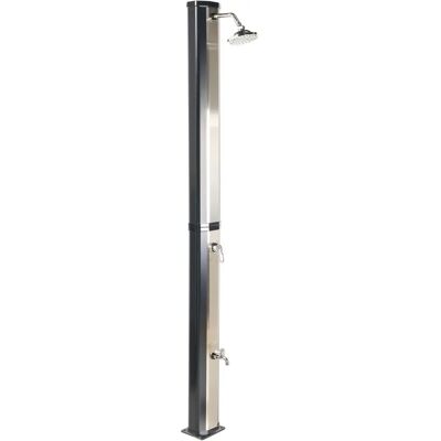 Ducha solar exterior Beliani Tuxpam de acero inoxidable - Moderna Ducha solar exterior Beliani Tuxpam de acero inoxidable - Moderna