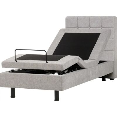 Beliani - Duke - Gris - Poliéster - Cama Ajustable Beliani - Duke - Gris - Poliéster - Cama Ajustable