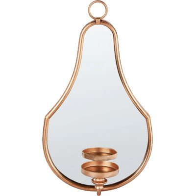 BELIANI Porte-bougie mural Miroir Or Vintage - Candelabro - Publicité BELIANI Porte-bougie mural Miroir Or Vintage - Candelabro - Publicité