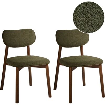 Chaise Bouclé Marron Beliani Mills - Chaise - Publicité Chaise Bouclé Marron Beliani Mills - Chaise - Publicité