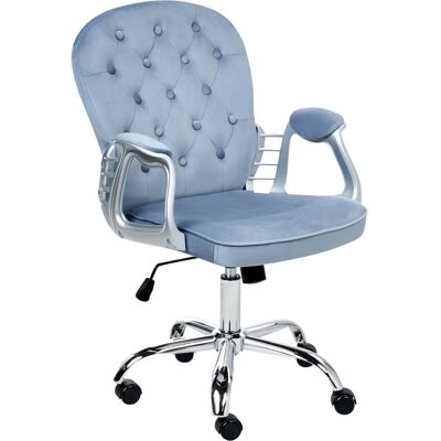 Chaise de bureau Beliani Velours Bleu Clair Réglable - Chaise de bureau - Publicité Chaise de bureau Beliani Velours Bleu Clair Réglable - Chaise de bureau - Publicité
