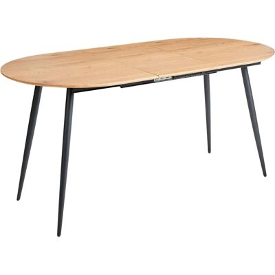 Table à Manger Industrielle Extensible Beliani - Table Ovale - Publicité Table à Manger Industrielle Extensible Beliani - Table Ovale - Publicité