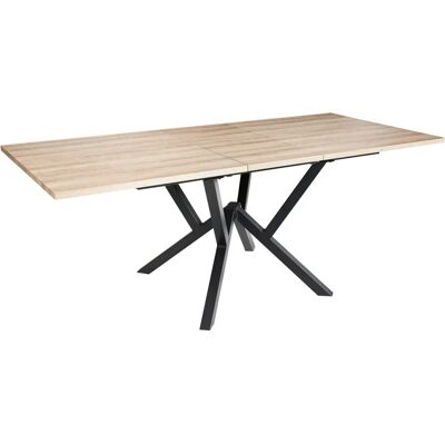 Table à manger extensible Beliani Ansell Marron Clair - Table de Repas - Publicité Table à manger extensible Beliani Ansell Marron Clair - Table de Repas - Publicité