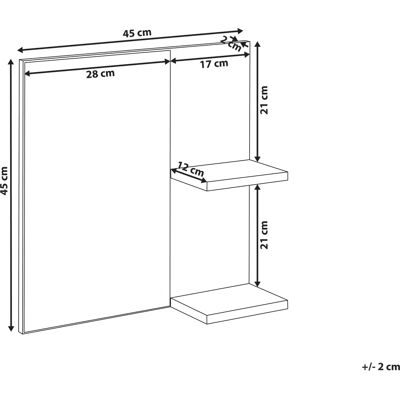 Beliani kylpyhuoneen hylly valkoinen 45x14x45 - Hylly kylpyhuoneeseen Beliani kylpyhuoneen hylly valkoinen 45x14x45 - Hylly kylpyhuoneeseen