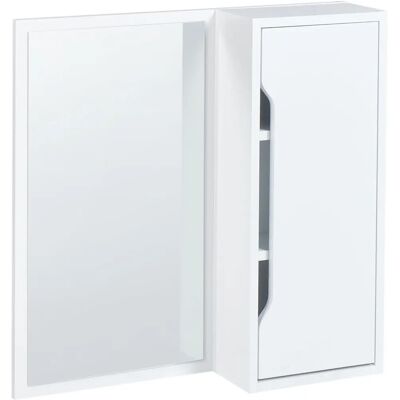 Armoire de salle de bain murale Beliani avec miroir - Blanc scandinave 60x60cm - Publicité Armoire de salle de bain murale Beliani avec miroir - Blanc scandinave 60x60cm - Publicité