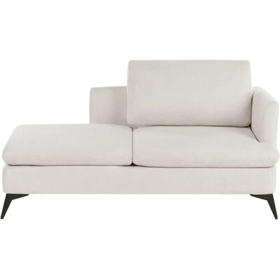 Fauteuil longue beige en polyester déperlant - Beliani Sievoz - Publicité Fauteuil longue beige en polyester déperlant - Beliani Sievoz - Publicité