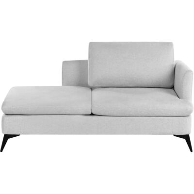 Beliani Sievoz Chaise Longue Moderna de Poliéster Gris Derecho Beliani Sievoz Chaise Longue Moderna de Poliéster Gris Derecho