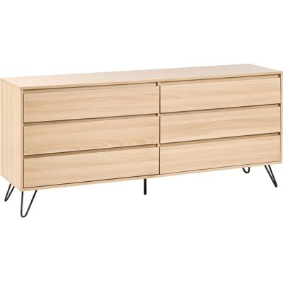 Cajonera Marrón 6 Cajones Beliani - Muebles Minimalistas Cajonera Marrón 6 Cajones Beliani - Muebles Minimalistas