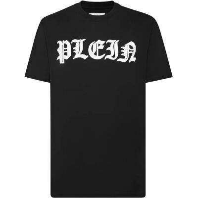 Philipp Plein Black Gothic Round Neck T-Shirt - T-Shirt Philipp Plein Black Gothic Round Neck T-Shirt - T-Shirt