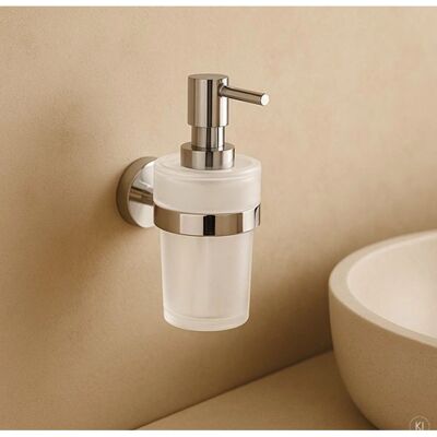 AquaCraft 100 Seifenspender 22821A mit Glas, chrom - Wandmontage Seifenspender AquaCraft 100 Seifenspender 22821A mit Glas, chrom - Wandmontage Seifenspender