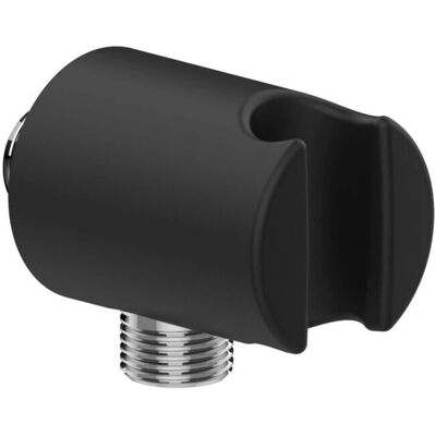AquaCraft Schwarzmatt 1/2" Wandanschlussbogen mit Halter - Duschzubehör AquaCraft Schwarzmatt 1/2" Wandanschlussbogen mit Halter - Duschzubehör